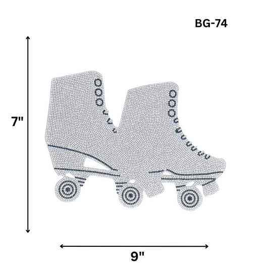 Rhinestone Roller Skate Hotfix Applique
