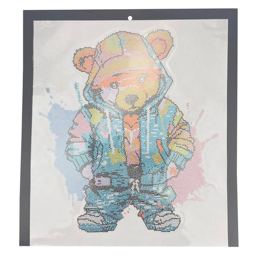 Large Rhinestone Bear Hotfix Transfer