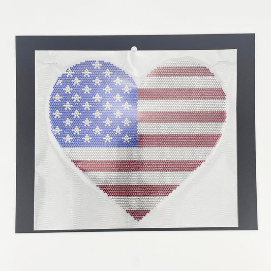 American Flag Rhinestone Transfer