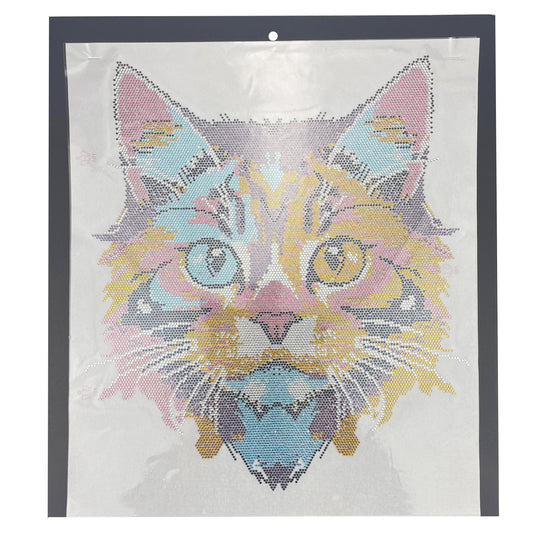 Large Rhinestone Cat Hotfix Transfer