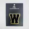 Black & Gold Hotfix Chenille Letters 2.8"