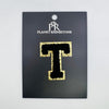 Black & Gold Hotfix Chenille Letters 2.8"