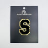 Black & Gold Hotfix Chenille Letters 2.8"