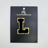 Black & Gold Hotfix Chenille Letters 2.8"