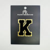 Black & Gold Hotfix Chenille Letters 2.8"