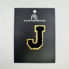 Black & Gold Hotfix Chenille Letters 2.8"