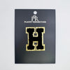 Black & Gold Hotfix Chenille Letters 2.8"