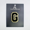 Black & Gold Hotfix Chenille Letters 2.8"