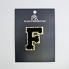 Black & Gold Hotfix Chenille Letters 2.8"