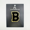 Black & Gold Hotfix Chenille Letters 2.8"