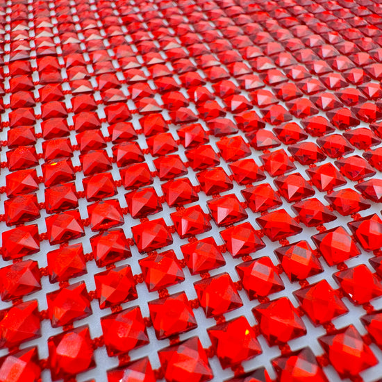 Square Rhinestone Pattern Square Rhinestone Fabric Panels BCA-7 | Planet Rhinestone