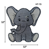 Elephant Rhinestone Hotfix Transfer