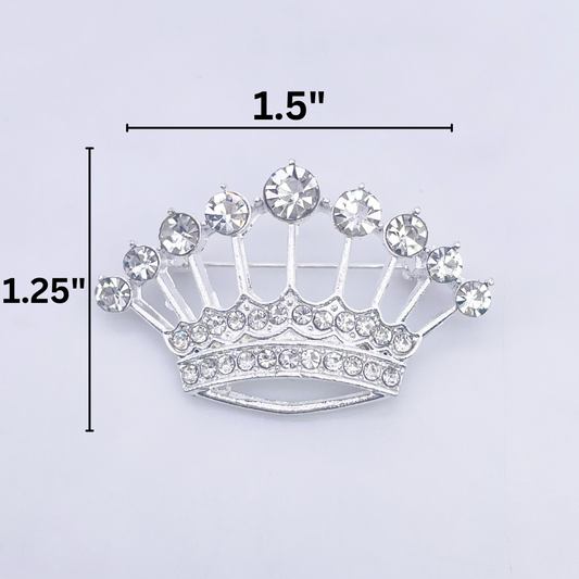Crown Rhinestone Brooch | BRH-35