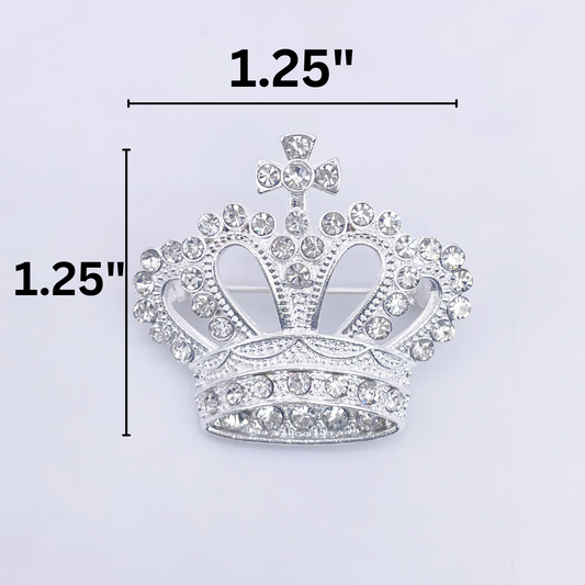 Crown Rhinestone Brooch | BRH-36