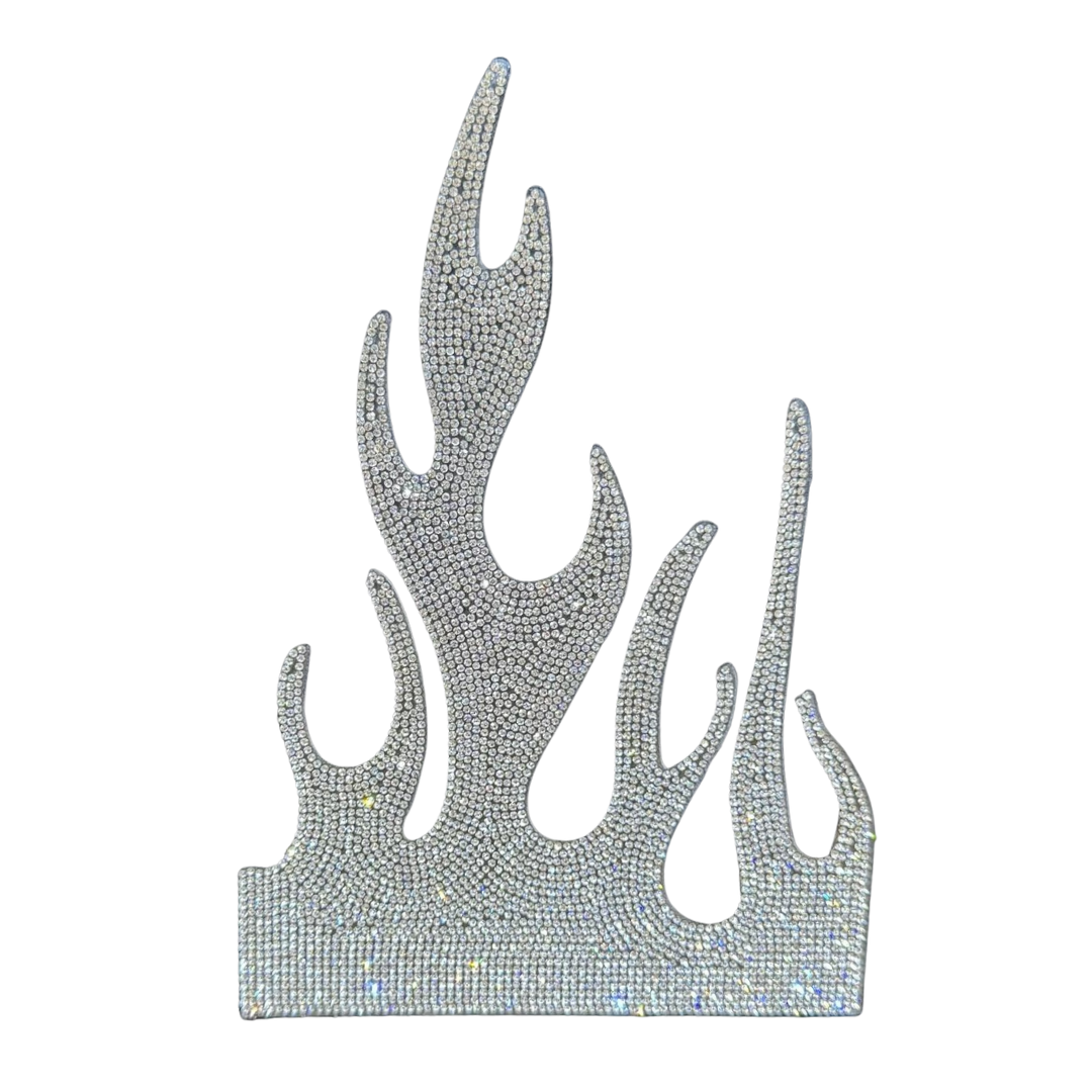 Fire Flame Rhinestone Applique | Planet Rhinestone