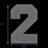 9.5" Hotfix Rhinestone Jersey Numbers