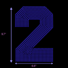 9.5" Hotfix Rhinestone Jersey Numbers