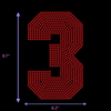 9.5" Hotfix Rhinestone Jersey Numbers