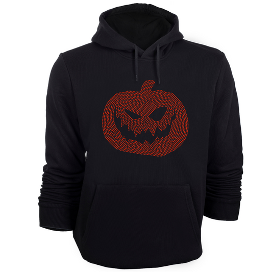 Angry Jack-O'-Lantern Rhinestone Transfer – 9" x 8"
