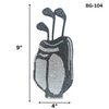 Golf Clubs Hotfix Rhinestone Applique