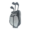 Golf Clubs Hotfix Rhinestone Applique