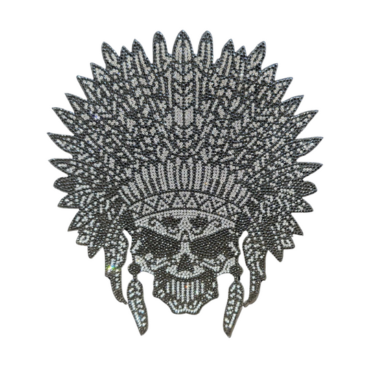 Indian Skull Hotfix Applique BG-62-L