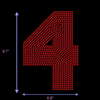 9.5" Hotfix Rhinestone Jersey Numbers