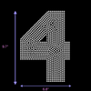 9.5" Hotfix Rhinestone Jersey Numbers