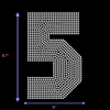 9.5" Hotfix Rhinestone Jersey Numbers