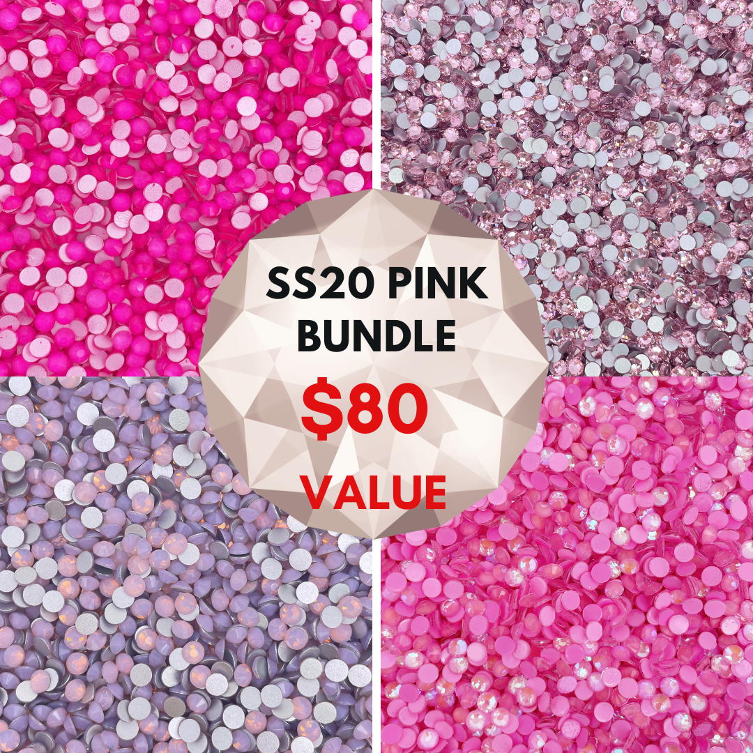 SS20 Pink Glass Rhinestone Bundle