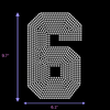 9.5" Hotfix Rhinestone Jersey Numbers