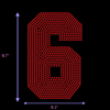 9.5" Hotfix Rhinestone Jersey Numbers