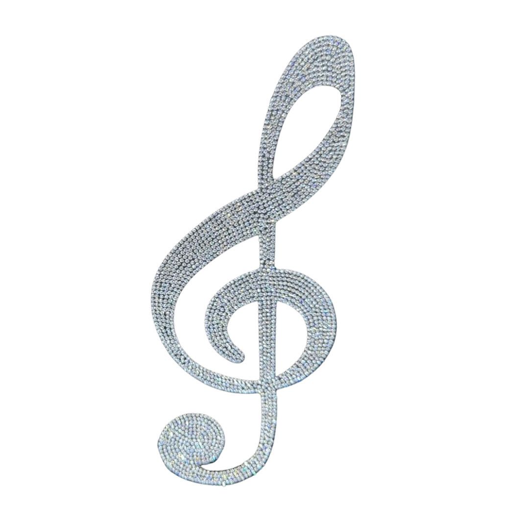 Music G Note Hotfix Applique BG-97 | Planet Rhinestone