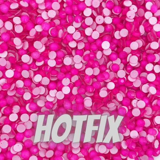 Neon Rose Hotfix Rhinestones