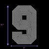9.5" Hotfix Rhinestone Jersey Numbers