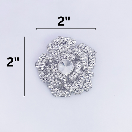 Flower Rhinestone Brooch | BRH-13