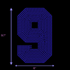 9.5" Hotfix Rhinestone Jersey Numbers