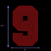 9.5" Hotfix Rhinestone Jersey Numbers
