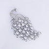 4" Peacock Rhinestone Brooch | BRH-20