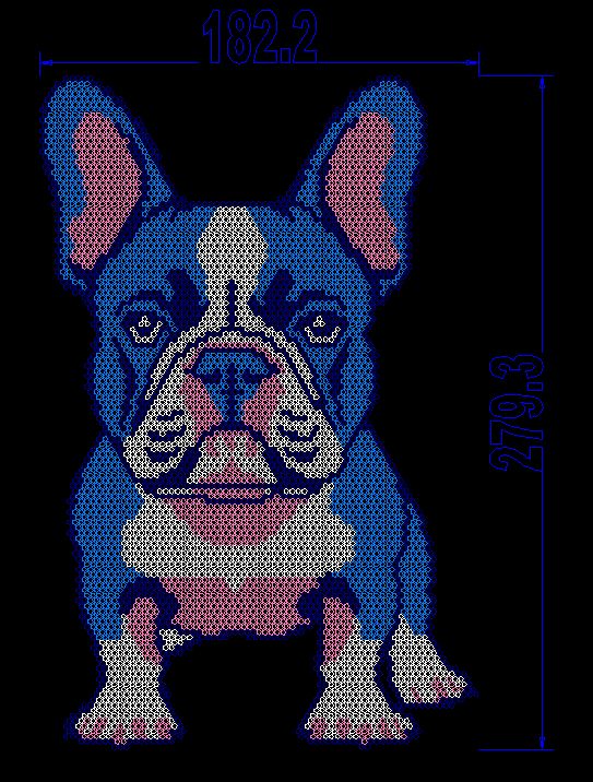 Frenchie Rhinestone Transfer