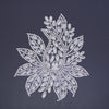 Crystal leaf rhinestone hotfix applique BSp-31 for costumes, dancewear, and bridal embellishment