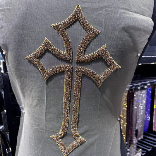 Rhinestone Cross Applique