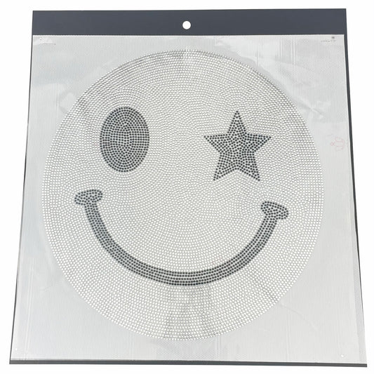 Star Smiley Face Rhinestone Transfer