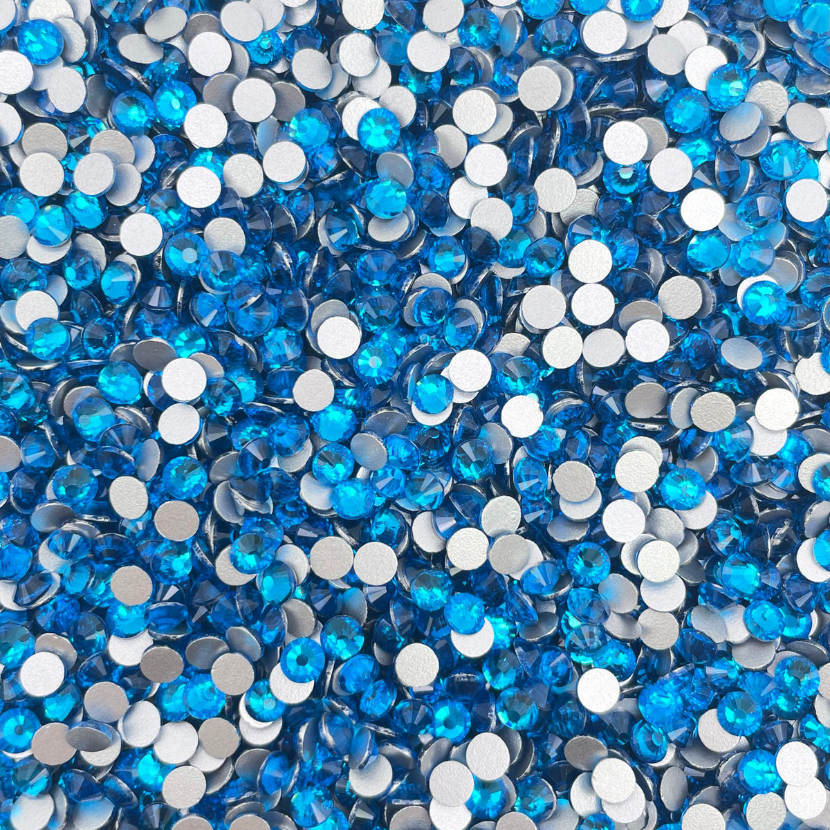 Small Blue Rhinestones Capri Blue Glass Rhinestones | Planet Rhinestone