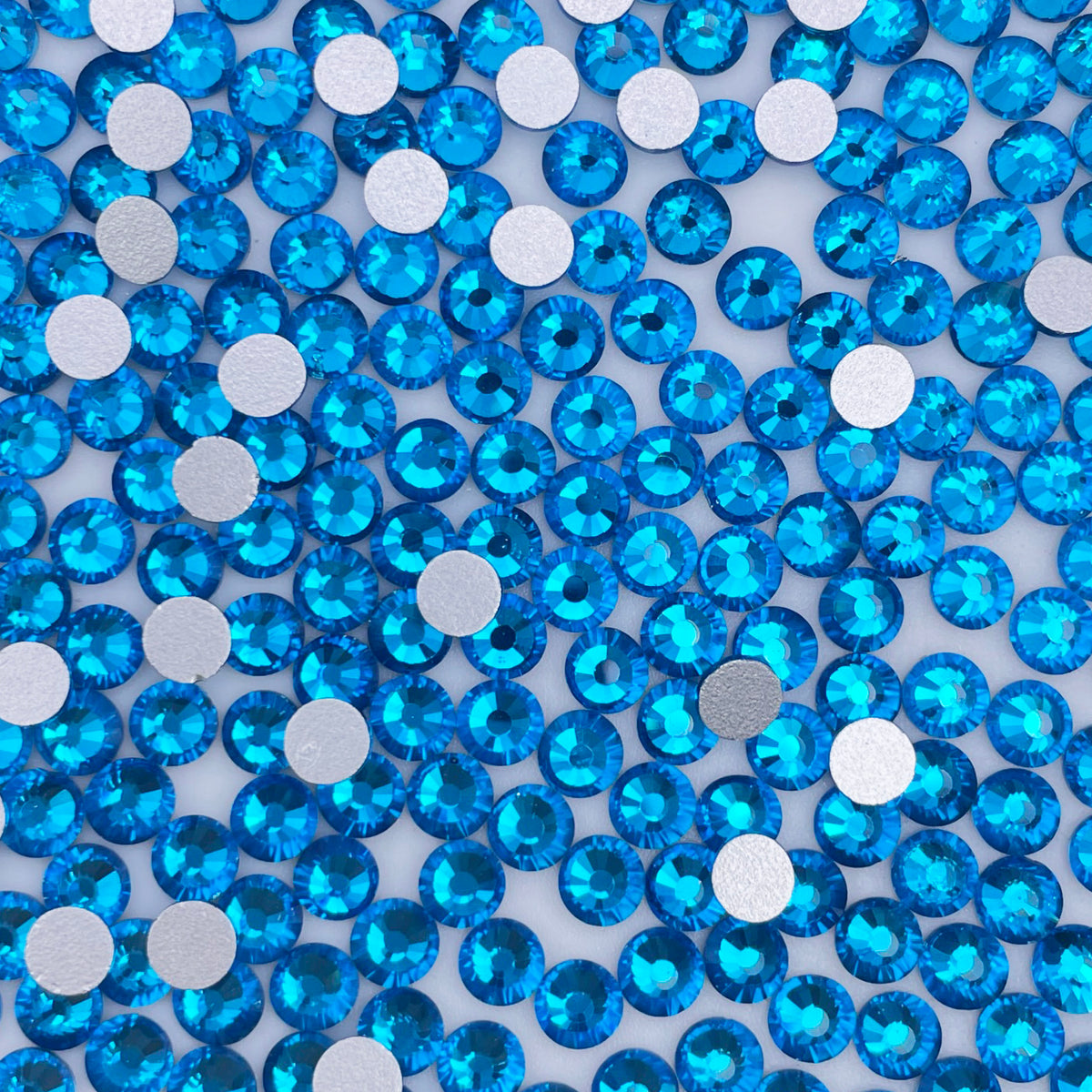 Small Blue Rhinestones Capri Blue Glass Rhinestones | Planet Rhinestone