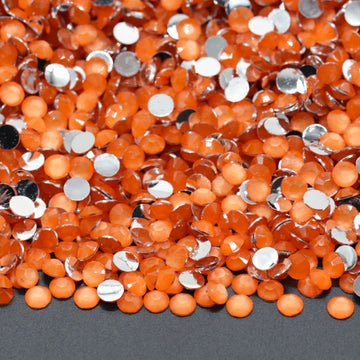 Neon Orange Resin Rhinestones