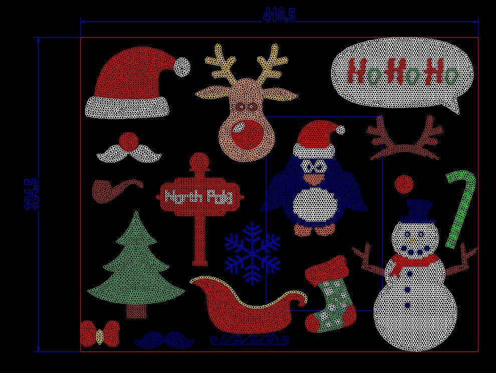 Christmas Bundle Hotfix Rhinestone Transfer