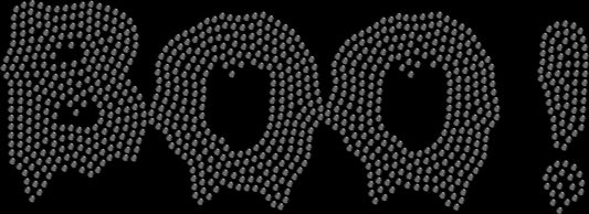 BOO! Halloween Rhinestone Transfer 9" x 3"