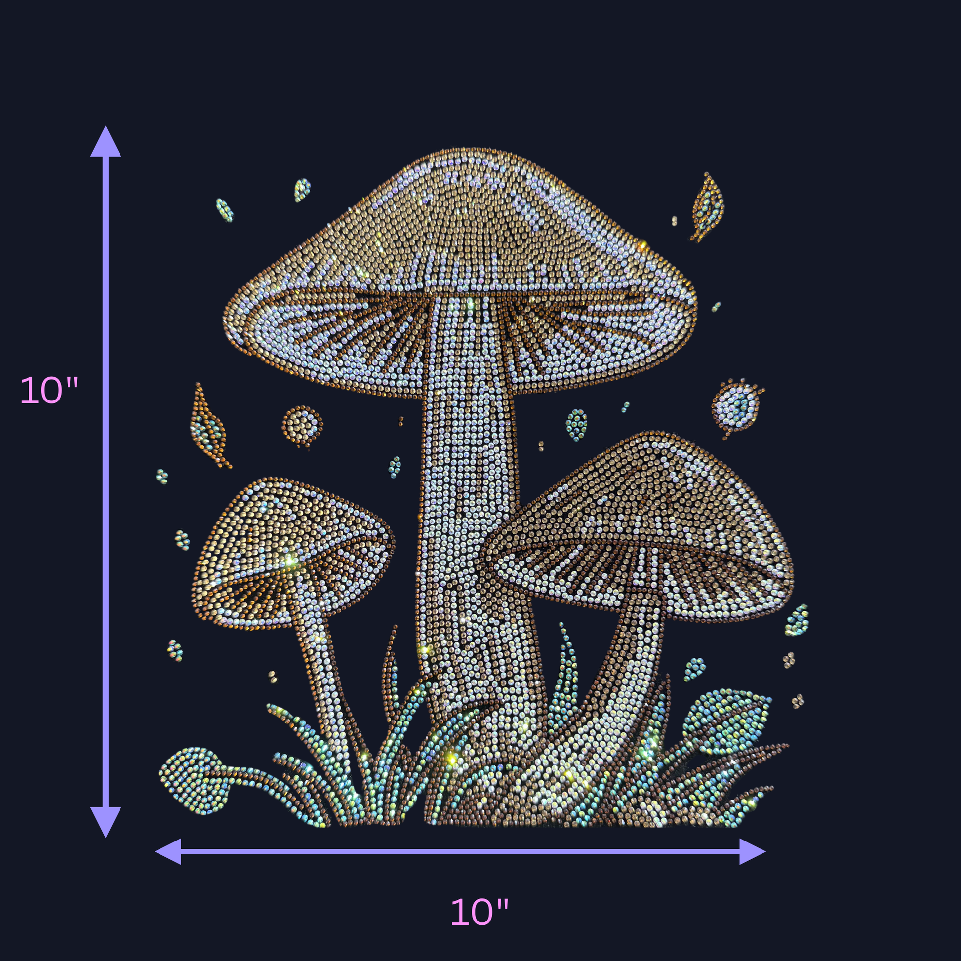 Rhinestone Mushrooms