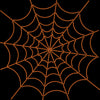 Spider Web Rhinestone Transfer – 11" Halloween Iron-On
